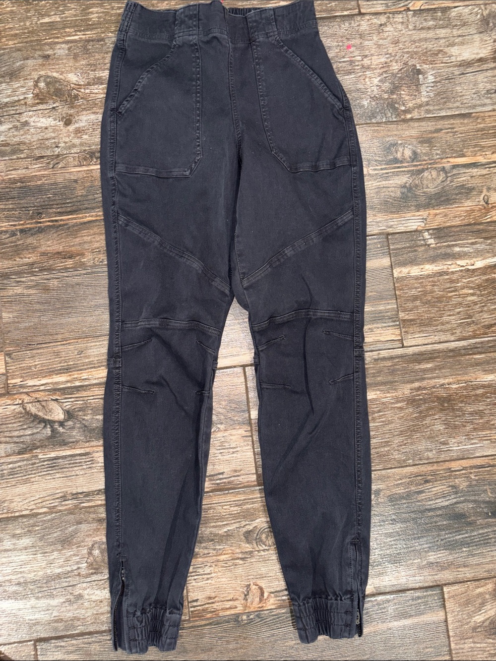 SPANX Black Cargo-Style Jogger Pants